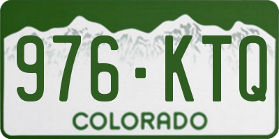 CO license plate 976KTQ