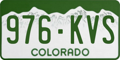 CO license plate 976KVS