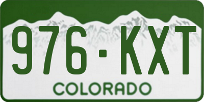 CO license plate 976KXT