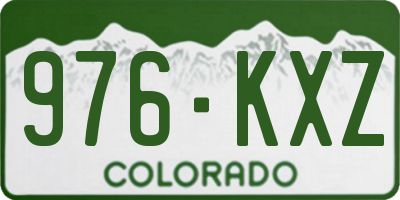 CO license plate 976KXZ