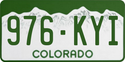 CO license plate 976KYI