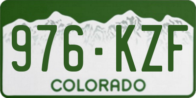 CO license plate 976KZF