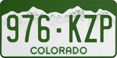 CO license plate 976KZP