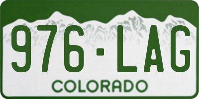 CO license plate 976LAG