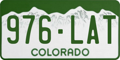 CO license plate 976LAT
