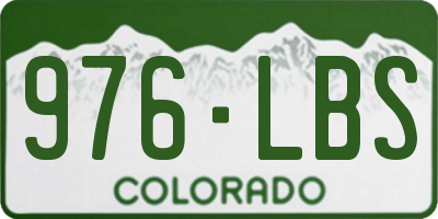 CO license plate 976LBS