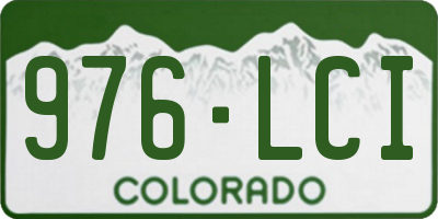 CO license plate 976LCI