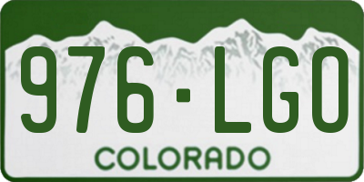 CO license plate 976LGO