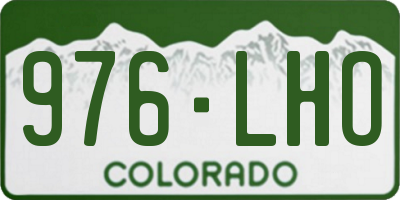 CO license plate 976LHO