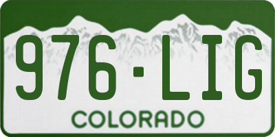 CO license plate 976LIG
