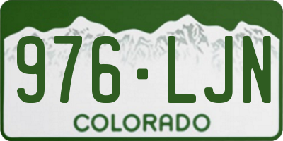 CO license plate 976LJN