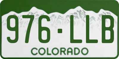 CO license plate 976LLB