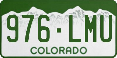 CO license plate 976LMU