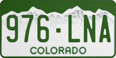 CO license plate 976LNA