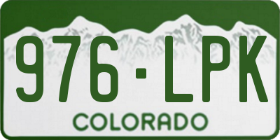 CO license plate 976LPK