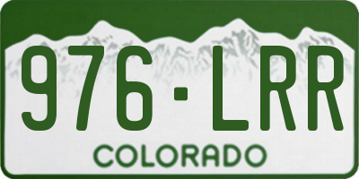 CO license plate 976LRR