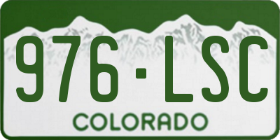 CO license plate 976LSC