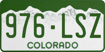 CO license plate 976LSZ