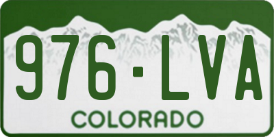 CO license plate 976LVA