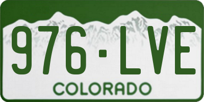 CO license plate 976LVE