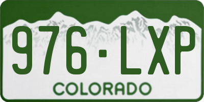CO license plate 976LXP
