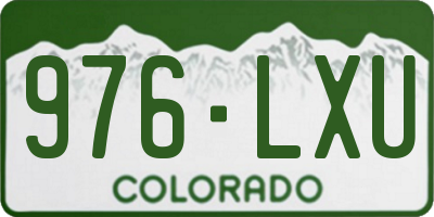 CO license plate 976LXU
