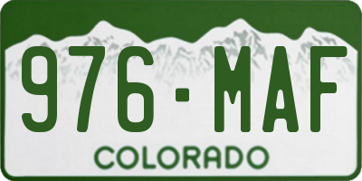 CO license plate 976MAF
