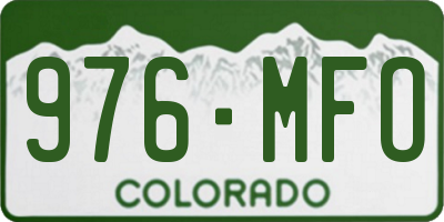 CO license plate 976MFO