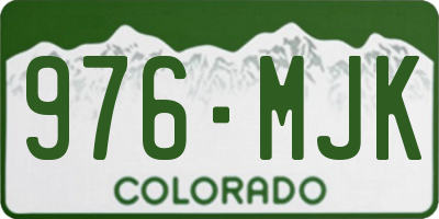CO license plate 976MJK