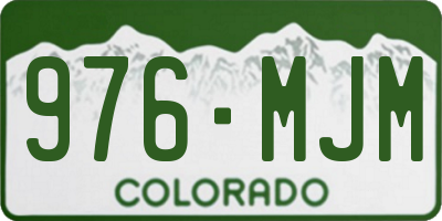 CO license plate 976MJM