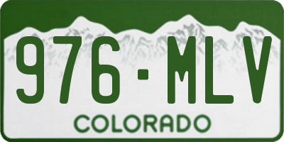 CO license plate 976MLV