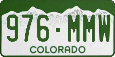 CO license plate 976MMW