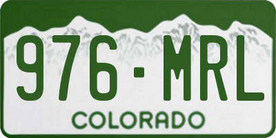 CO license plate 976MRL