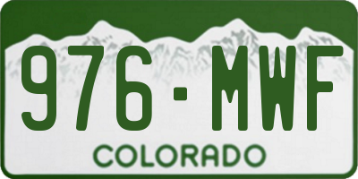 CO license plate 976MWF