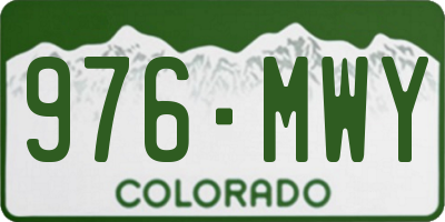 CO license plate 976MWY