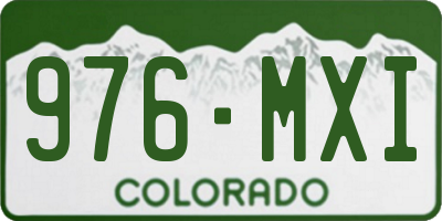 CO license plate 976MXI