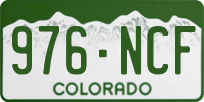 CO license plate 976NCF