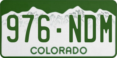 CO license plate 976NDM