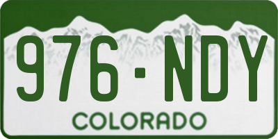 CO license plate 976NDY