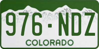 CO license plate 976NDZ