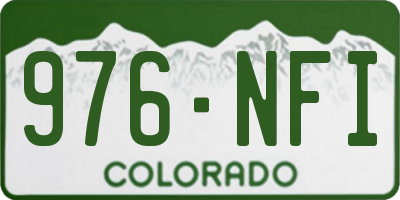 CO license plate 976NFI