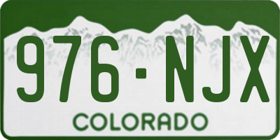 CO license plate 976NJX