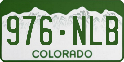 CO license plate 976NLB