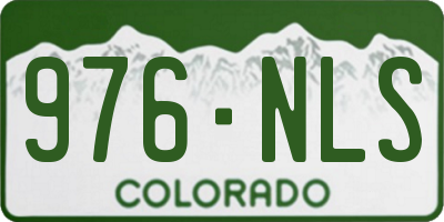 CO license plate 976NLS