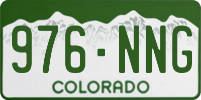 CO license plate 976NNG