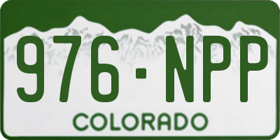 CO license plate 976NPP