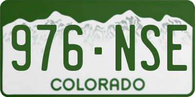 CO license plate 976NSE