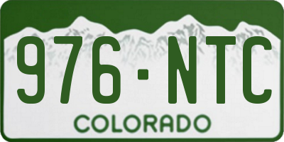 CO license plate 976NTC
