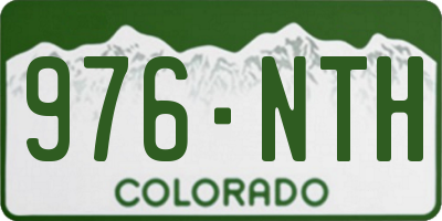 CO license plate 976NTH
