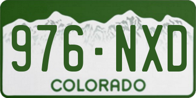 CO license plate 976NXD